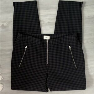 Wilfred Size 8 Checkered Pull-On Zipper Pants
